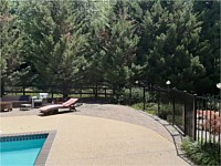 <b>2 Rail Flat Top Ascot Style Black Aluminum Pool Code Fence</b>